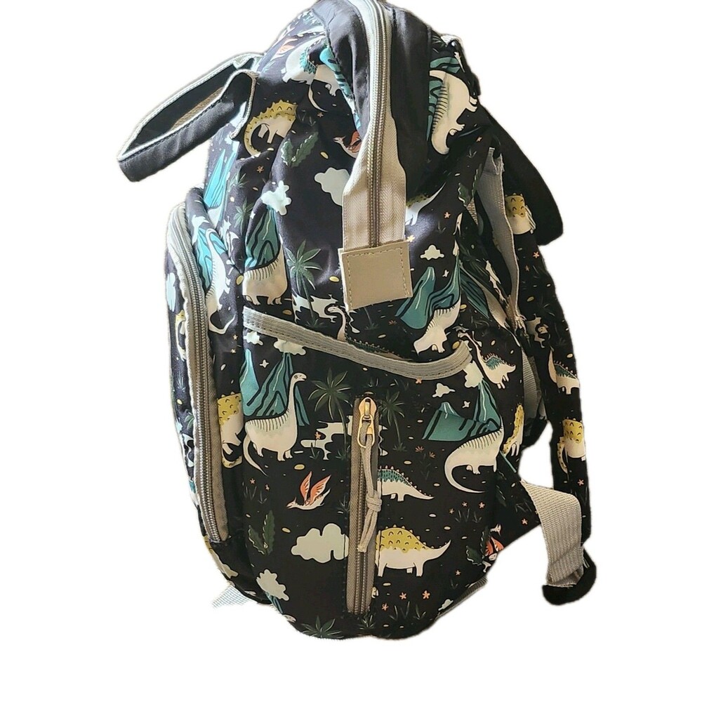 You Are My Sunshine Dinosaur Diaper Bag Young Fashion Backpacks Navy Blue - Picture 8 of 15